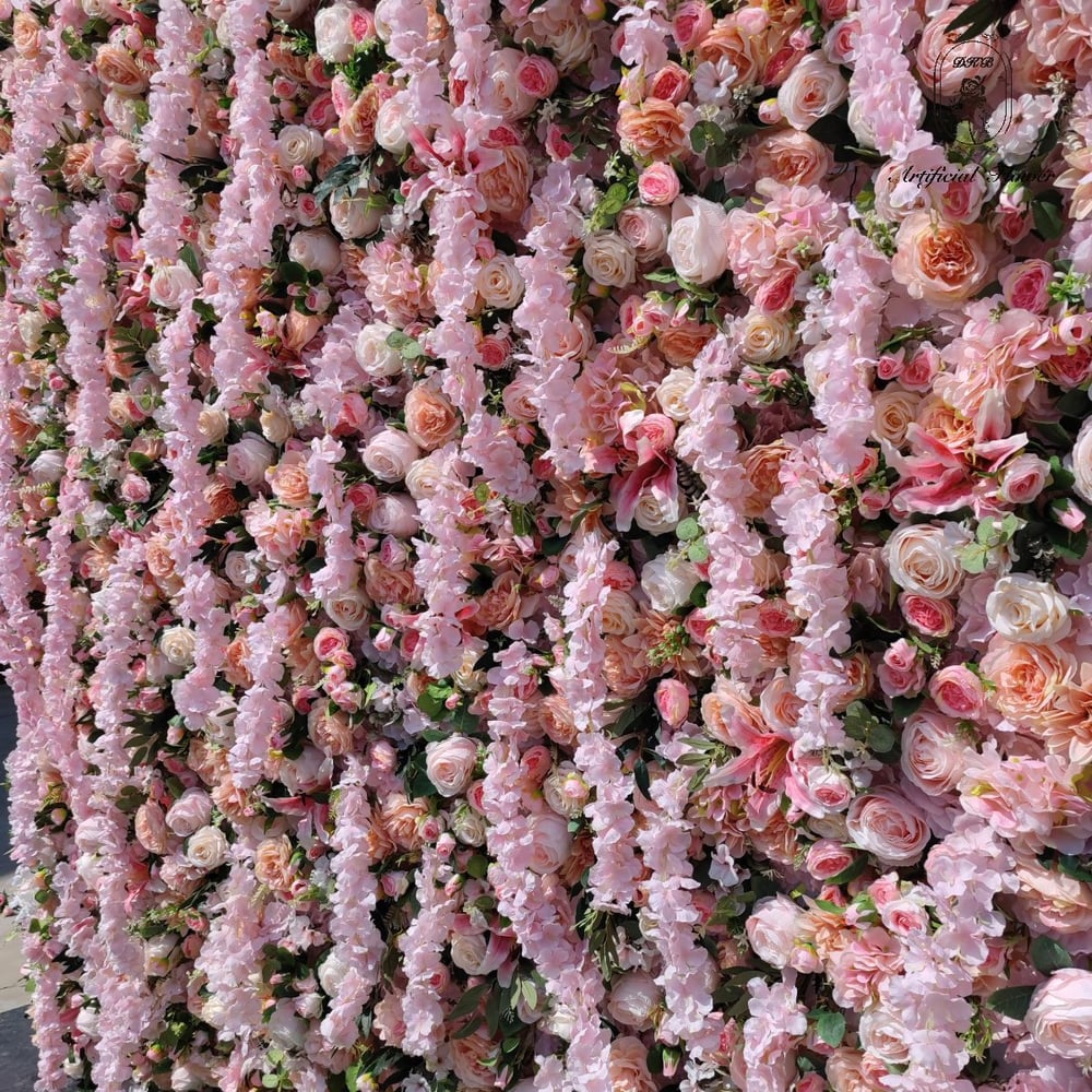 Pink Flower Wall